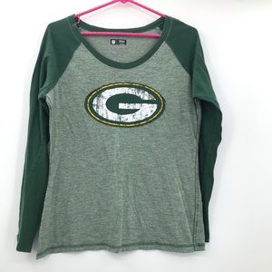 Nfl team apparel 1st & fashion collection packers long sleeve women's sh…